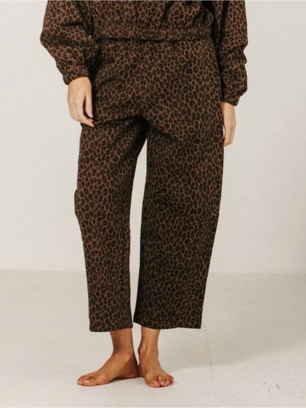 🐆 Brunette the Label -  Leopard Print Barrel Jogger